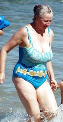 Granny plumper beach