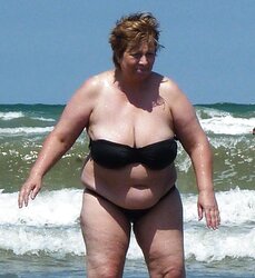 Granny plumper beach