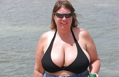Granny plumper beach