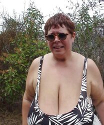Granny plumper beach