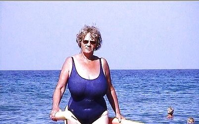 Granny plumper beach