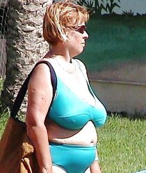 Granny plumper beach