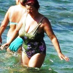Granny plumper beach