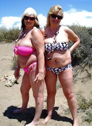Granny plumper beach