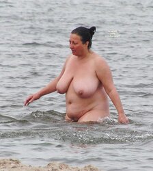 Granny plumper beach