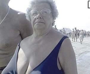 Granny plumper beach