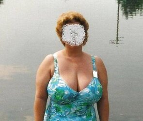 Granny plumper beach