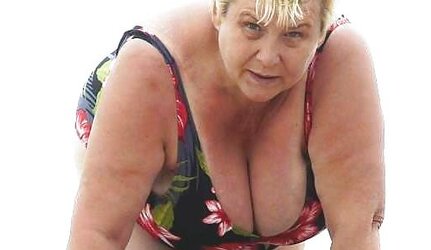 Granny plumper beach