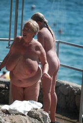 Granny plumper beach