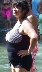 Granny plumper beach