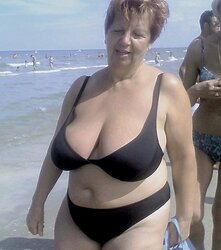 Granny plumper beach