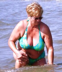 Granny plumper beach