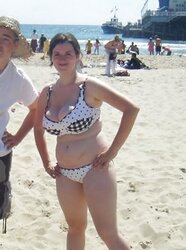 Granny plumper beach