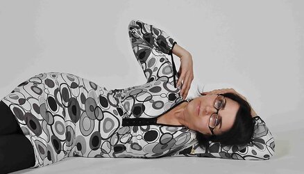 Thin Mature in Glasses