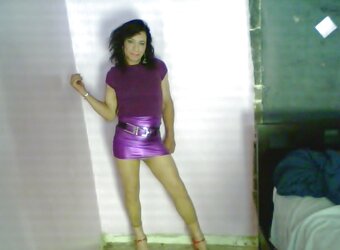 Metalic purple mini miniskirt
