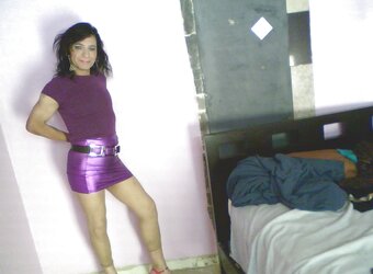 Metalic purple mini miniskirt