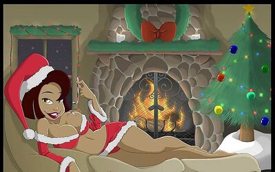 Splendid Dark-Hued Ladies...Christmas Culo and Honeypot