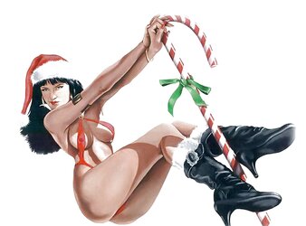 Splendid Dark-Hued Ladies...Christmas Culo and Honeypot