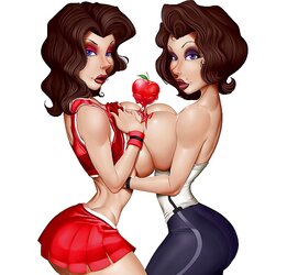 Splendid Dark-Hued Ladies...Christmas Culo and Honeypot
