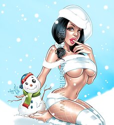 Splendid Dark-Hued Ladies...Christmas Culo and Honeypot