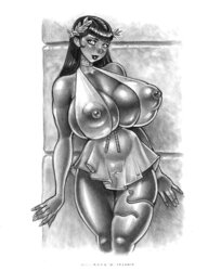 Enormous Breast Drawings Pt
