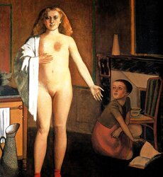 Painted Ero and Porn Art trio - Balthus