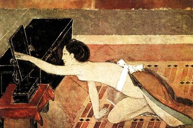 Painted Ero and Porn Art trio - Balthus