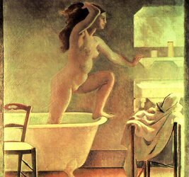 Painted Ero and Porn Art trio - Balthus