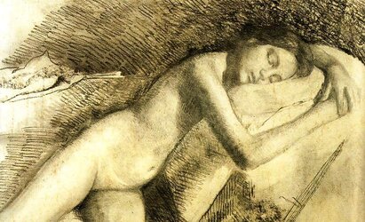 Painted Ero and Porn Art trio - Balthus
