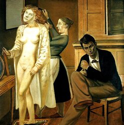 Painted Ero and Porn Art trio - Balthus