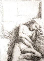 Painted Ero and Porn Art trio - Balthus