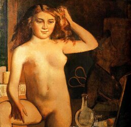 Painted Ero and Porn Art trio - Balthus