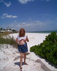 Public Beach Showing Unshaved Snatch
