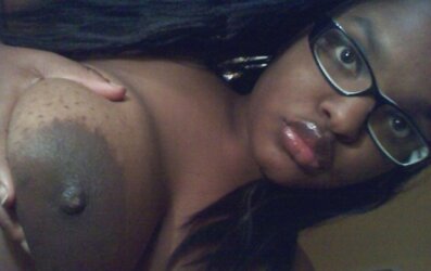 Fat dark-hued areolas meaty bevy part
