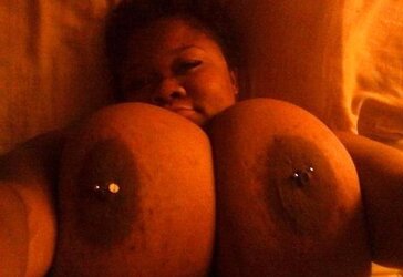 Fat dark-hued areolas meaty bevy part