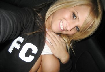 Smiling Blond Displays