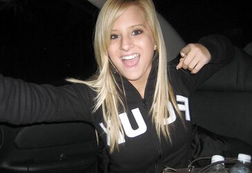 Smiling Blond Displays