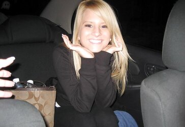 Smiling Blond Displays