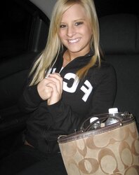 Smiling Blond Displays