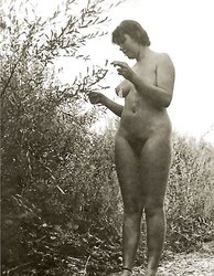 Nudists Naturists Public Outdoor Display - Ebony And White