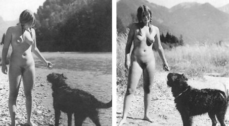 Nudists Naturists Public Outdoor Display - Ebony And White
