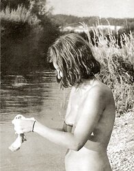 Nudists Naturists Public Outdoor Display - Ebony And White