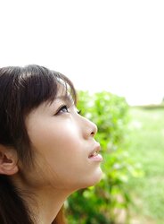 Haruka Mana attempted a fresh floral miniskirt