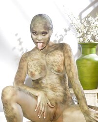 Mika Sunburn Fetish Transformation Crazy Reptile