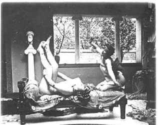 Vintage ebony and white gals