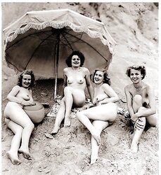 Vintage ebony and white gals