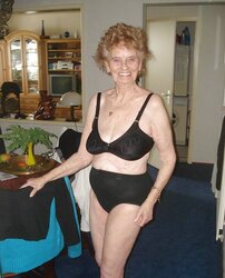 Granny inexperienced at home