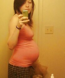 Fledgling PREGNANT teenager selfschor part