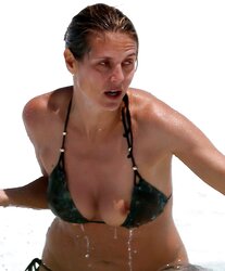 Heidi Klum Swimsuit Nipple Glide