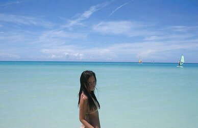 Asian sweetie on holiday
